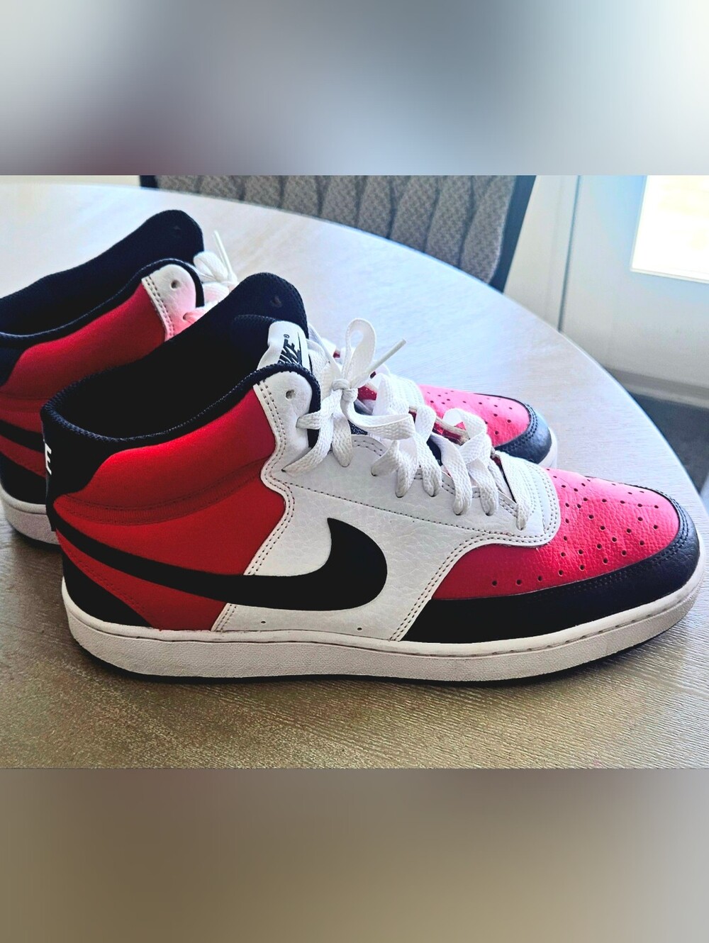 Nike COURT MID-Top Sneakers - White/Red/Black